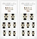 MUSE & Co Közepes Ragasztható Műköröm Szett - 36 db, 2 Csomag