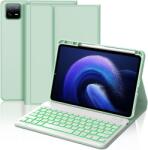 JADEMALL Xiaomi Pad 6/6 Pro 11" AZERTY billentyűzetes tok - világoszöld