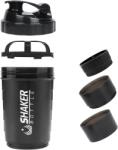 Vigind Protein Shaker 500ml Fekete - Szivárgásmentes Fehérje Turmix Palack Golyóval és Tárolóval Edzőteremhez