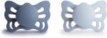Frigg 2 db-os anatómiai cumi FRIGG BUTTERFLY SLATE/ POWDER BLUE, 0-6 hó, szilikon