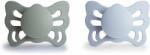 Frigg 2 db-os anatómiai cumi FRIGG BUTTERFLY SAGE/ POWDER BLUE, 0-6 hó, szilikon