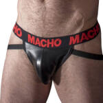 Macho Underwear MACHO MX25RC - stílusos vörös bőr jockstrap - szexvital