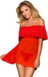 Subblime Dresses SUBBLIME - piros rövidruha és tanga L/XL