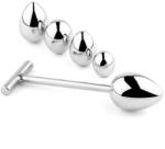 B - Series HeavyFun Szexjáték Rozsdamentes acél anál plug cserefejekkel 16, 5 cm ezüst