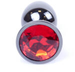 B - Series HeavyFun Anál plug Stílusos ékszer, hűthető, 7 cm vörös alap