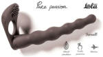 Lola Games Strap-on Dildó Kettős penetráció, vibráció 17 cm fekete