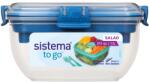 Sistema To Go Salátás Doboz + Evőeszköz, 1 L, Kék