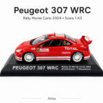 ATLAS Macheta Peugeot 307 WRC Rally Monte Carlo 2004 Nr. 5, 1: 43, Atlas, Rosu (546)