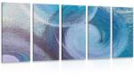 Dovido Tablou 5-piese linii abstracte moderne - 150x75