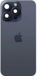 Aftermarket Spate telefon: Capac baterie Iphone 15 Pro cu Lentile si Magnet, Albastru