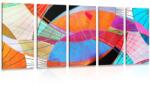 Dovido Tablou 5-piese abstracție viu colorată - 100x50