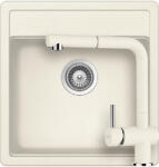 SCHOCK Nemo N-100S Set chiuveta bucatarie granit Cristalite 49x51 cm si baterie Epos Vanilla, bej (vanilla) (SETNN100SEEXVANI) Chiuveta