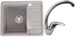 Casa Blanca CasaBlanca Mini Set chiuveta bucatarie granit 57x46 cm si baterie BRI4A, gri (MINI GRI/BRI4A) Chiuveta