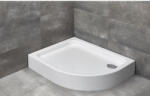 Radaway Cadita dus semirotunda asimetrica Radaway Laros E Compact 100x80 cm, cu panou inclus (SLE81017-01R)