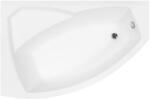 Besco Cada baie pe colt semirotunda asimetrica Besco Rima acril 140x90 cm (WAR-140-NP)