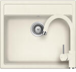 SCHOCK Nemo N-100 Set chiuveta bucatarie granit Cristalite 57x51 cm si baterie Plutos Vanilla, bej (vanilla) (SETNN100PVANI) Chiuveta