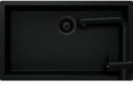 SCHOCK Kaia N-100XL Set chiuveta bucatarie granit Cristadur 75x45 cm si baterie Epos Puro, negru (puro) (SETKN100XLEEXPURO) Chiuveta