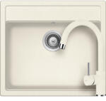 SCHOCK Nemo N-100S Set chiuveta bucatarie granit Cristalite 49x51 cm si baterie Plutos Vanilla, bej (vanilla) (SETNN100SPVANI) Chiuveta
