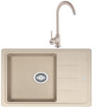 Franke Basis BFG 651-78 Set chiuveta bucatarie granit 78x50 cm cu baterie monocomanda Pola, bej (avena) (114.0633.750) Chiuveta