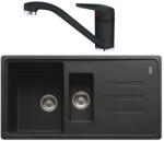 Franke Malta BSG 651-97 Set chiuveta bucatarie granit 97x50 cm cu baterie monocomanda Nova Plus, negru (114.0660.665) Chiuveta