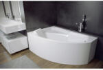 Besco Cada baie pe colt semirotunda asimetrica Besco Rima acril 130x85 cm (WAR-130-NP)