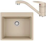 Franke Maris MRG 610-54 Set chiuveta bucatarie granit 50x59 cm cu baterie monocomanda Novara Plus, bej (avena) (114.0660.151) - germanquality Chiuveta