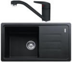 Franke Malta BSG 611-78 S Set chiuveta bucatarie granit 78x44 cm cu baterie monocomanda Novara Plus, negru (114.0660.908) Chiuveta