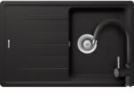 SCHOCK Element D-100S Set chiuveta bucatarie granit Cristalite 78x50 cm si baterie Plutos Nero, negru (nero) (SETED100SPNERO) Chiuveta