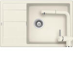 SCHOCK Ronda D-100XL Set chiuveta bucatarie granit Cristalite 78x50 cm si baterie Epos Vanilla, bej (vanilla) (SETRD100XLEEXVANI) Chiuveta