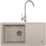 Franke Malta BSG 611-78 Set chiuveta bucatarie granit 78x44 cm cu baterie monocomanda Pola, bej (avena) (114.0633.746) Chiuveta