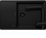 SCHOCK Tia D-100LS Set chiuveta bucatarie granit Cristadur 78x50 cm si baterie Epos Puro, negru (puro) (SETTD100LSEEXPURO) Chiuveta