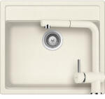 SCHOCK Nemo N-100 Set chiuveta bucatarie granit Cristalite 57x51 cm si baterie Epos Vanilla, bej (vanilla) (SETNN100EEXVANI) Chiuveta