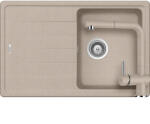 SCHOCK Element D-100S Set chiuveta bucatarie granit Cristalite 78x50 cm si baterie Epos Sabbia, nisip (sabbia) (SETED100SEEXSABB) Chiuveta