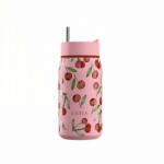 Estia Home Art Lens Save The Aegean Pahar Termos Oțel Inoxidabil Fără BPA 360ml Cherry Rose cu Pai 01-42882 (01-42882)