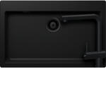 SCHOCK Signus N-100XL Set chiuveta bucatarie granit Cristadur 79x50 cm si baterie Epos Puro, negru (puro) (SETSN100XLEEXPURO) Chiuveta