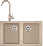 Franke Basis BFG 620-86 Set chiuveta bucatarie granit 86x50 cm si baterie bucatarie monocomanda, Avena (114.0633.756) Chiuveta