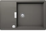 SCHOCK Tia D-100LS Chiuveta bucatarie granit Cristadur 78x50 cm, gri (silverstone) (TIAD100LSSILVSA) Chiuveta