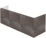Hatria Grandangolo 130 T Masca lavoar baie suspendata 127x49xH48 cm, maro/gri (rust) (Y2AJRR)