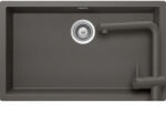 SCHOCK Kaia N-100XL Set chiuveta bucatarie granit Cristadur 75x45 cm si baterie Epos Silverstone, gri (silverstone) (SETKN100XLEEXSILV) Chiuveta
