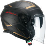 CGM 136S RNA Race Gri Roșu Casca Moto Jet ECE 22.06 1400gr cu Sunvisor CGM136SRACEGRRE (CGM136SRACEGRRE)