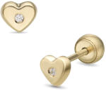 Lisa Jewelry for Kids szikrázó szeretet sárga arany fülbevaló gömbzárral (JTAG-4452-18) - lisajewelryforkids