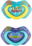 Canpol babies szimmetrikus szilikoncumi-készlet Light touch 0-6m NEON LOVE 2 db (781492)