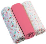 BabyOno TAKE CARE szuper puha muszlin textilpelenka 3 db 70×70 cm - málna (770162)