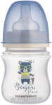 Canpol babies EasyStart széles nyakú anti-kólikás cumisüveg BONJOUR PARIS 120ml kék (35/231_BLU)
