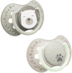 LOVI Világító Dinamikus nyugtató cumi BUDDY BEAR 0-6hó 2db (22/863_NEW)