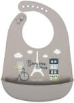 Canpol babies Szilikon előke zsebbel BONJOUR PARIS bézs (786098)