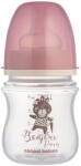 Canpol babies EasyStart széles nyakú anti-kólikás cumisüveg BONJOUR PARIS 120ml rózsaszín (35/231_PIN)