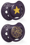 LOVI Dinamikus nyugtató cumi Stardust 3-6hó 2db lila (787298)