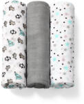 BabyOno TAKE CARE organikus bambusz textilpelenka 3 db 70×70 cm - szürke (776829)