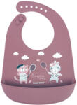 Canpol babies Szilikon előke zsebbel BONJOUR PARIS piros (74/027_RED)